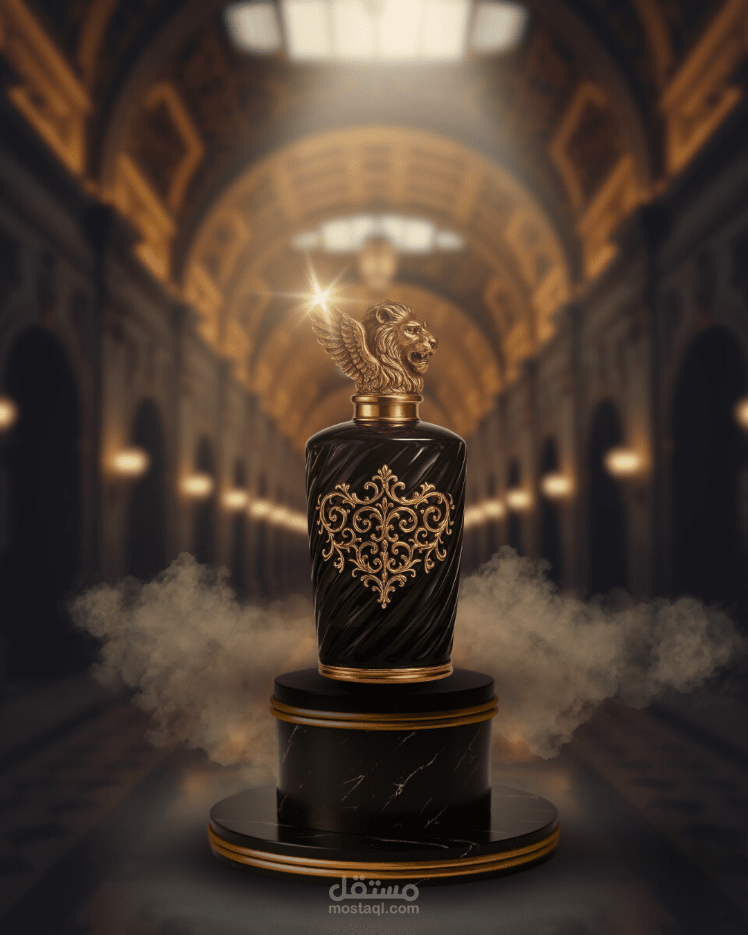 تصميم اعلان ل شركة عطور فاخرة