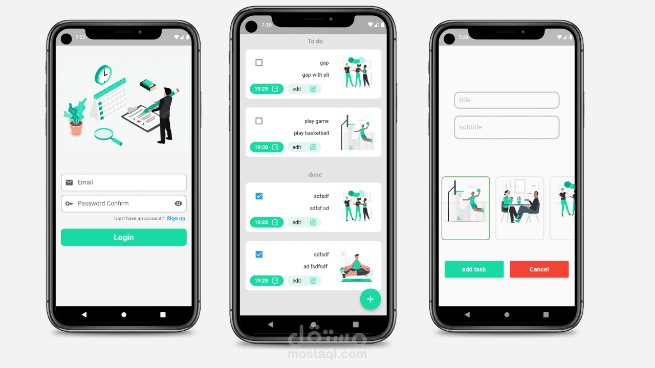 "تطبيق إدارة مهام Flutter مع تكامل Firebase"