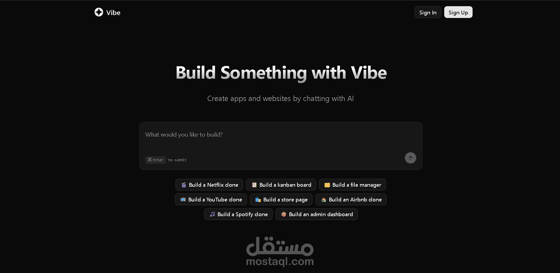 Vibe | تطبيق لتحويل فكرتك الي نظام متكامل بدون كتابة سطر كود بالذكاء الاصطناعي