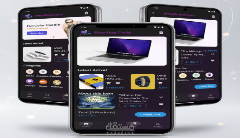 تطبيق تجارة إلكترونية متكامل باستخدام فلاتر