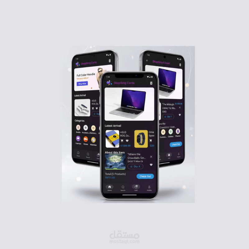 تطبيق تسوق إلكتروني متكامل وسريع