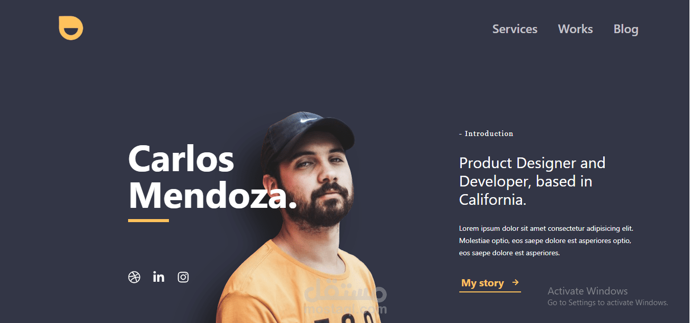 تطوير موقع شخصي Personal Portfolio احترافي