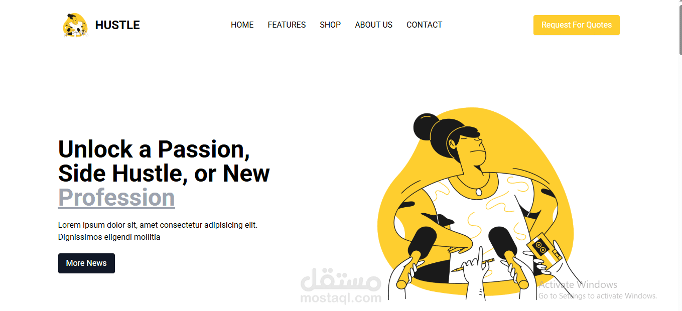 تصميم وتطوير موقع احترافي لشركة تسويق