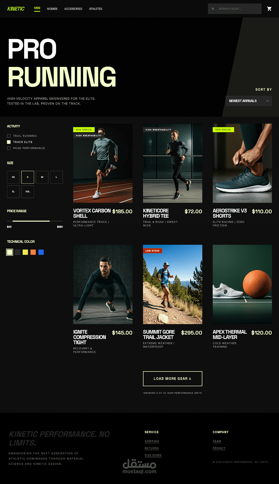 متجر ملابس رياضية (PowerFit)