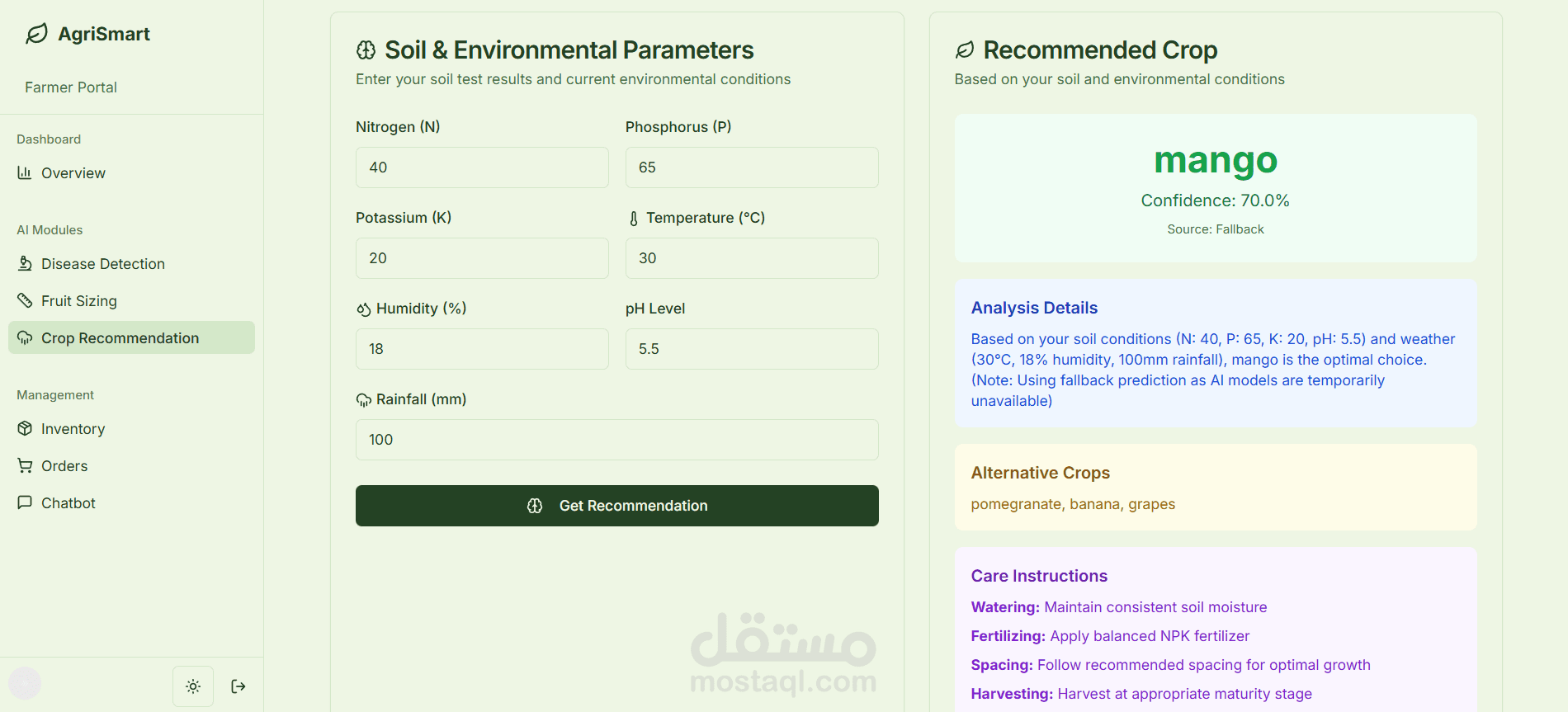 crop recommendation