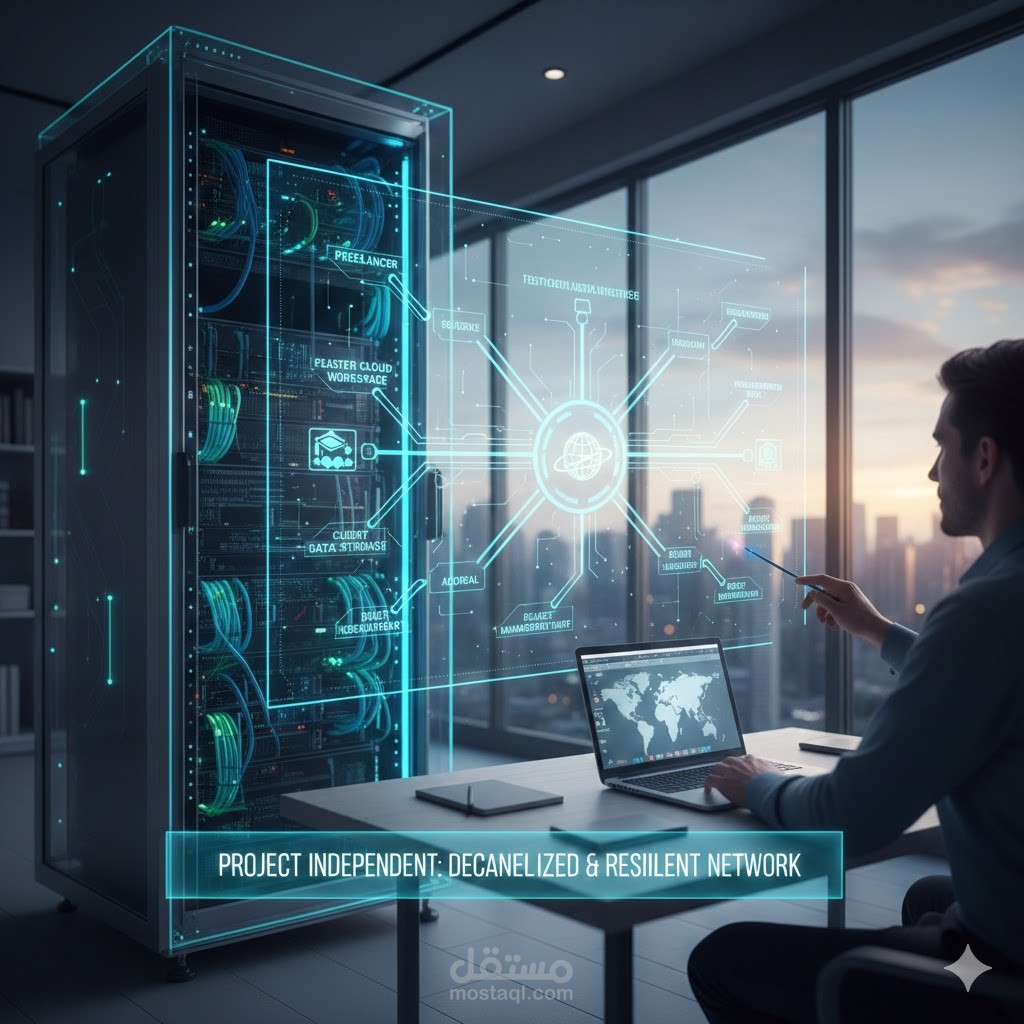 تصميم البنية التحتية لشبكة شركة مترابطة