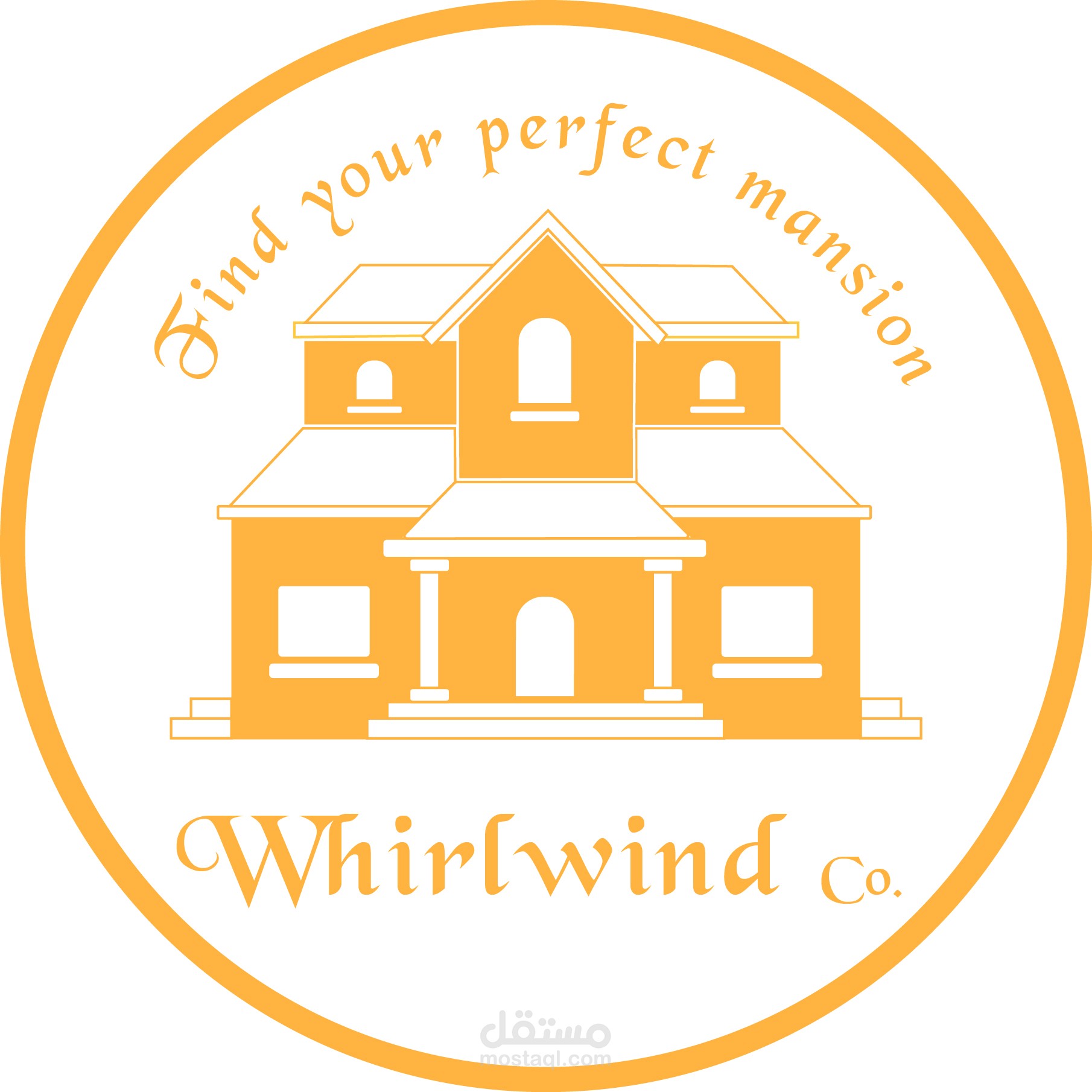 تصميم شعار وهوية بصرية لشركة .Whirlwind Co
