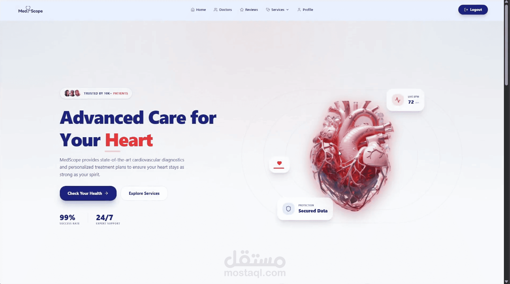 منصة ميدي سكوب للقلب Intelligent Multimodal System-for Cardiovascular Disease MediScope