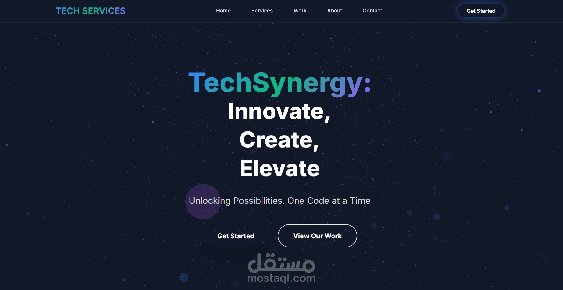 landing page
