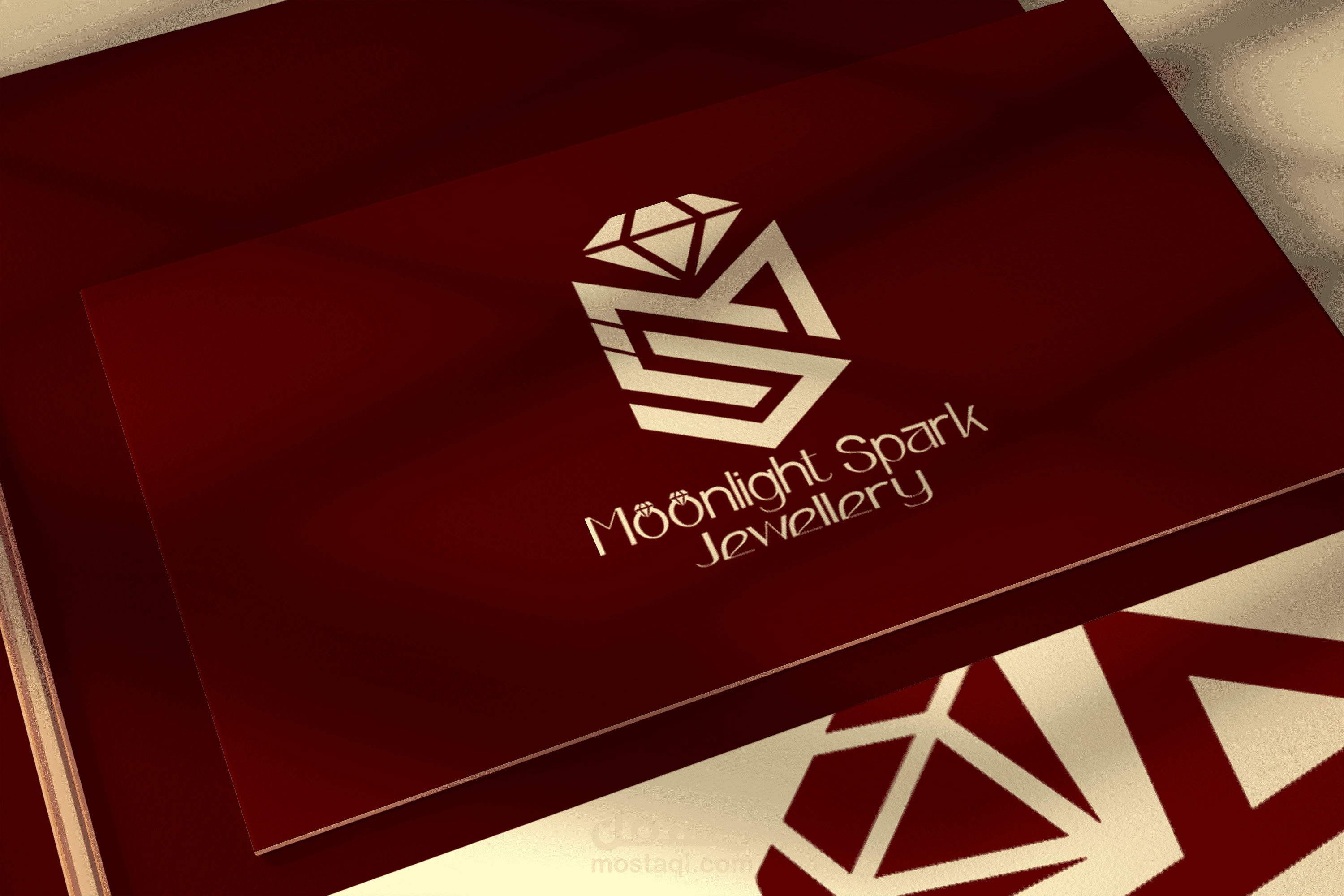 شعار فاخر لمتجر مجوهرات "Moonlight Spark Jewellery"