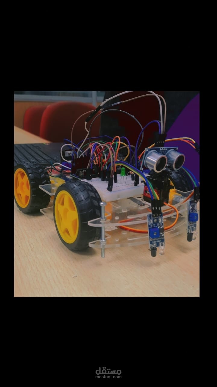 Line-Following and Obstacle-Avoiding Car Arduino