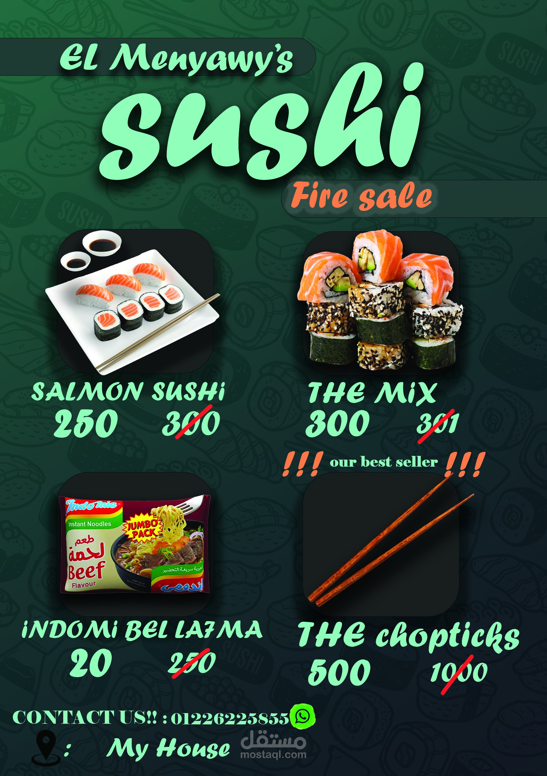El Menyawy's Sushi Menu