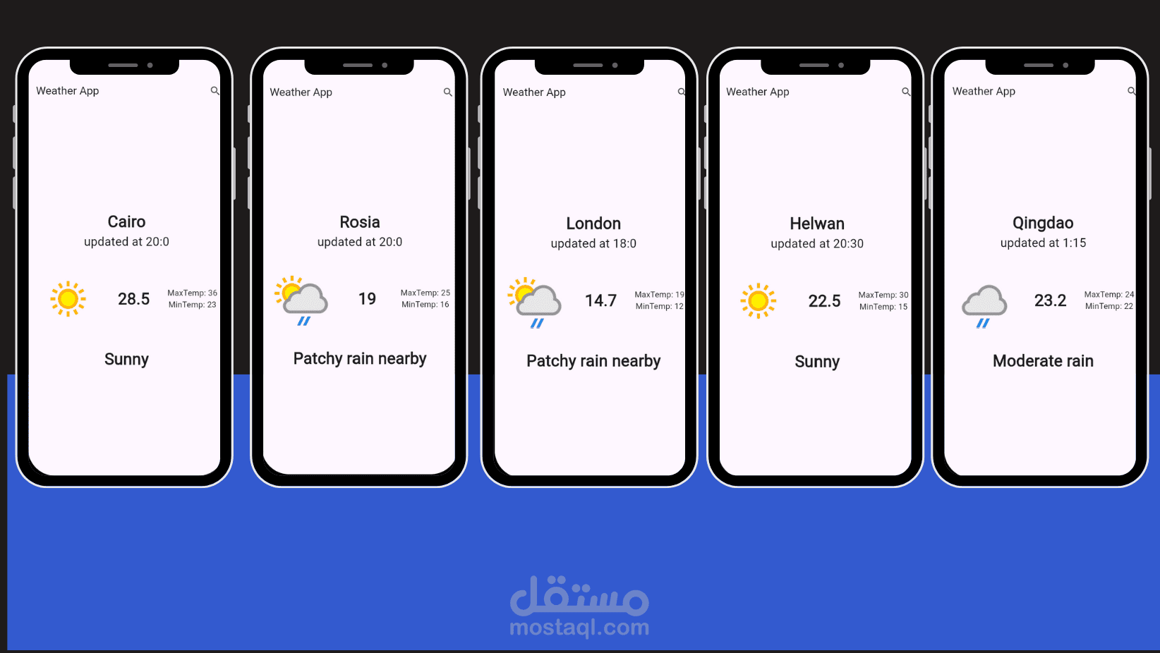 تطوير تطبيق طقس (Weather App) باستخدام Flutter, API & Cubit