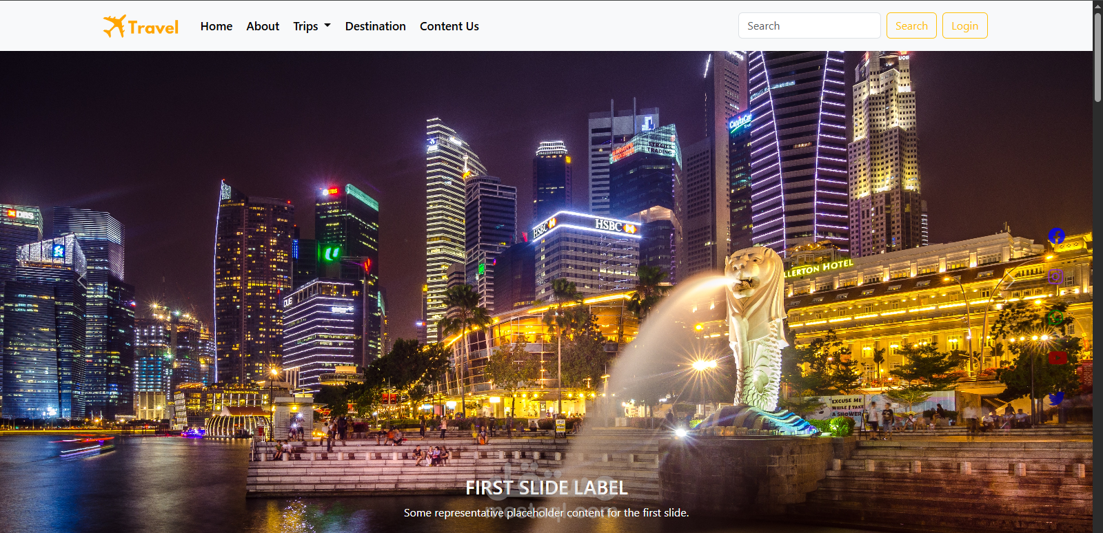 تصميم وتطوير موقع سياحي (Travel) باستخدام HTML, CSS, وJavaScript