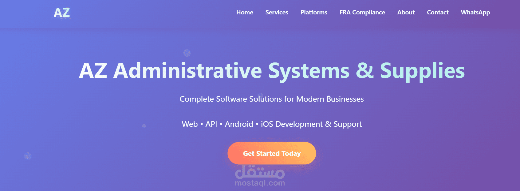 ويب سايت لموقع شركةaz
