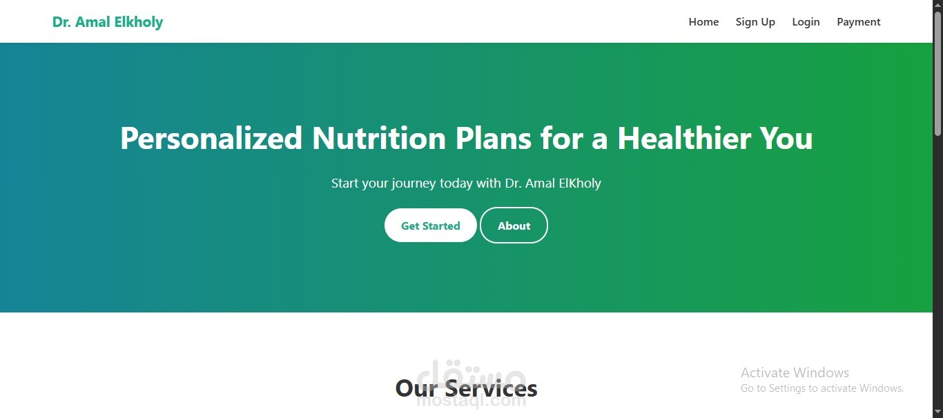 Nutrition Website