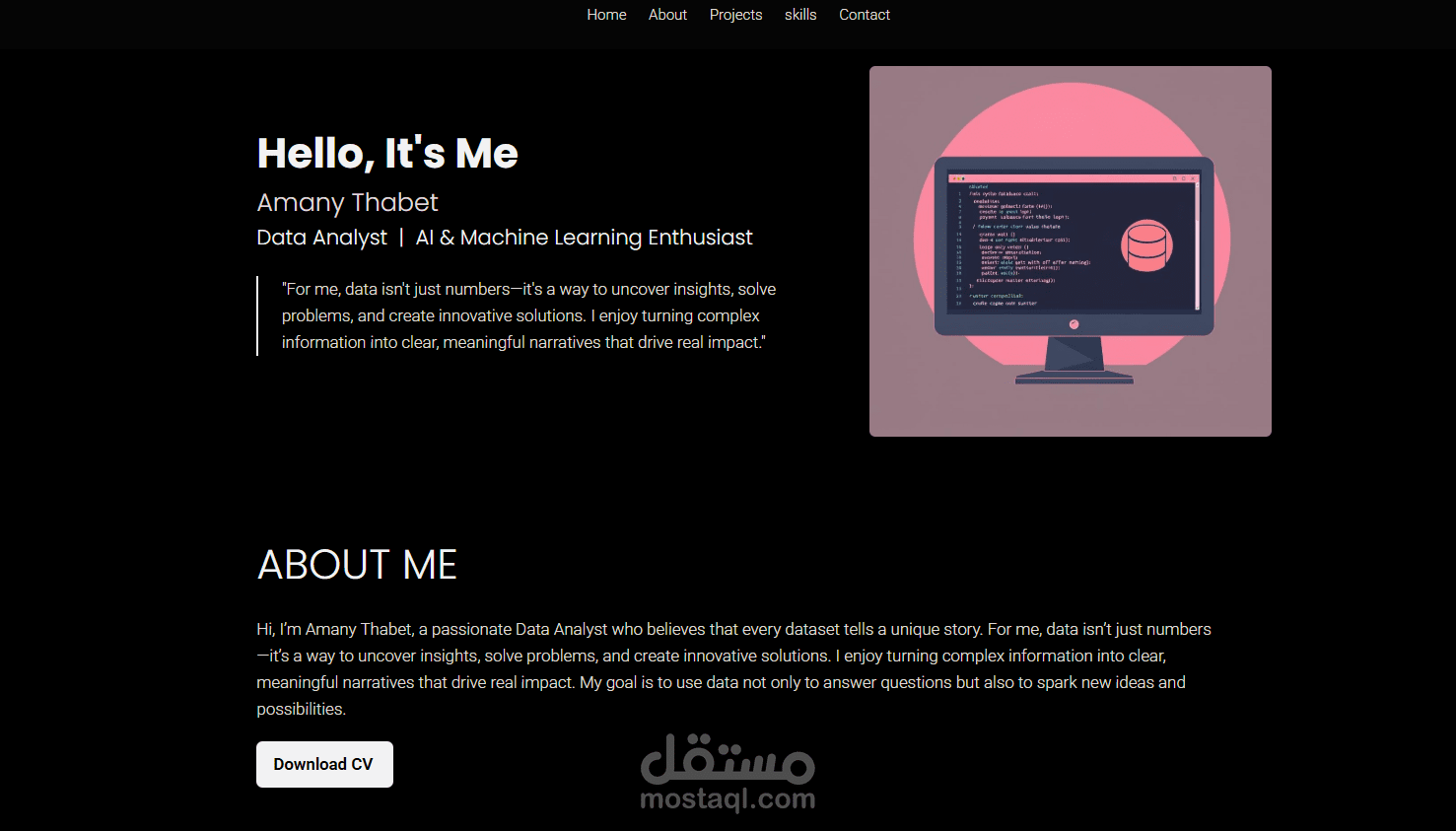 انشاء برتفيليوا احترافي