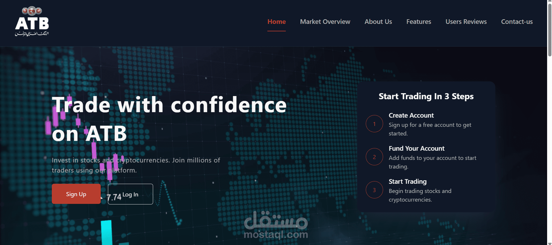 منصة رقمية لتداول الأسهم (Projet PFE – ATB)