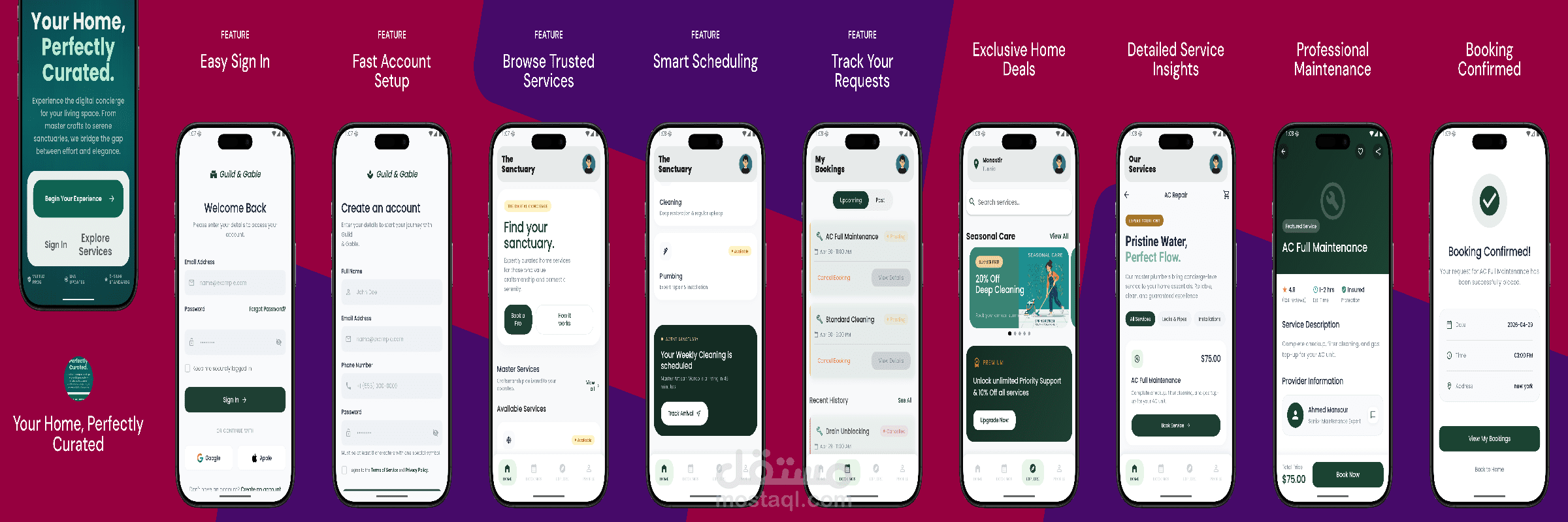 Home Services - تطبيق لحجز خدمات المنازل وإدارة الطلبات