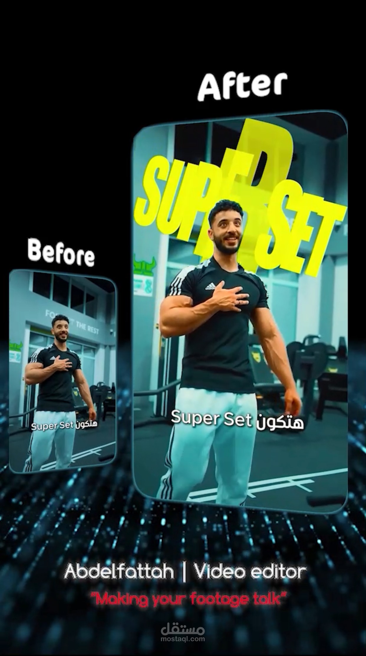 مونتاج (Reel) لمدرب كمال اجسام