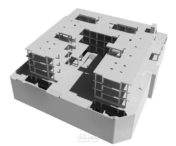 موديل 3d إنشائى ريفيت