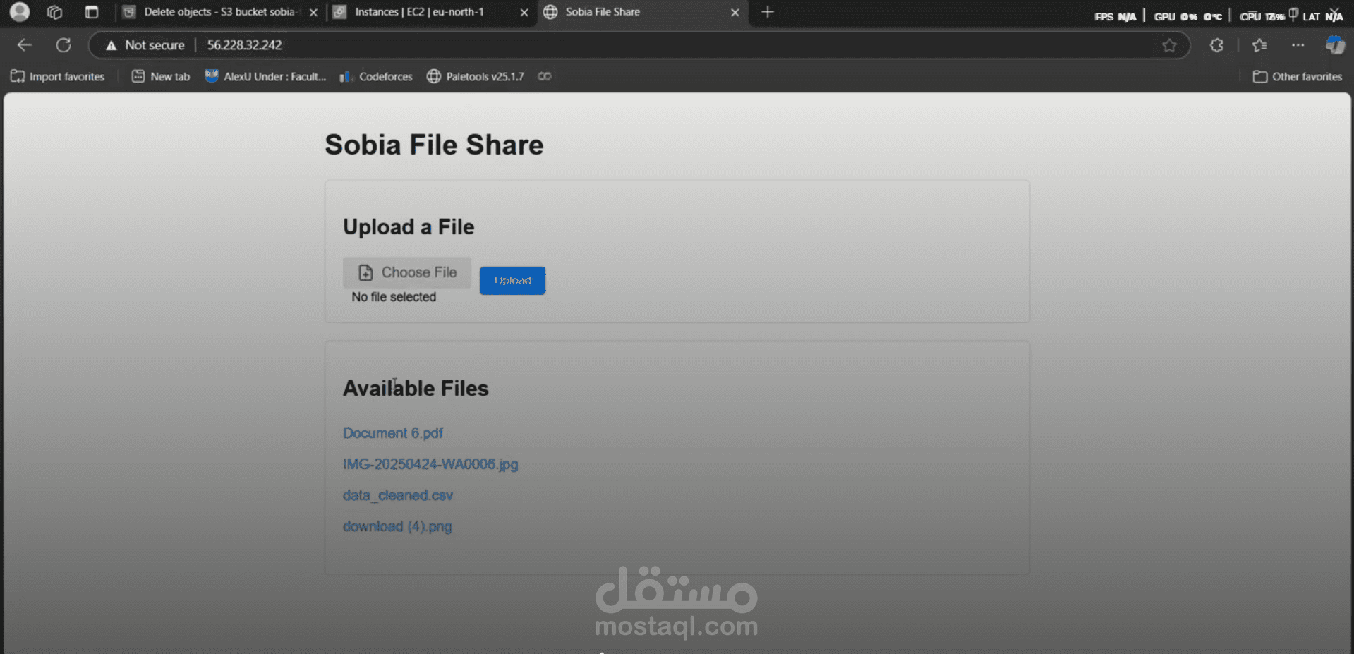 SIMPLIFIED FILE-SHARING WEB APPLICATION ON AWS