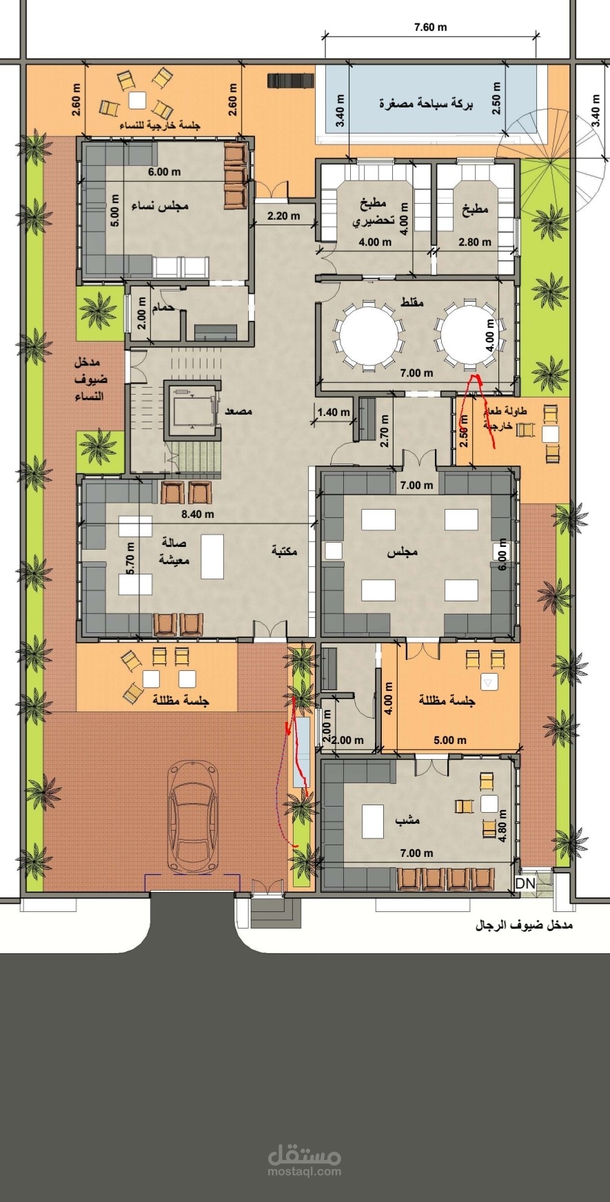 تصميم فيلا سكنية في المملكة العربية السعودية