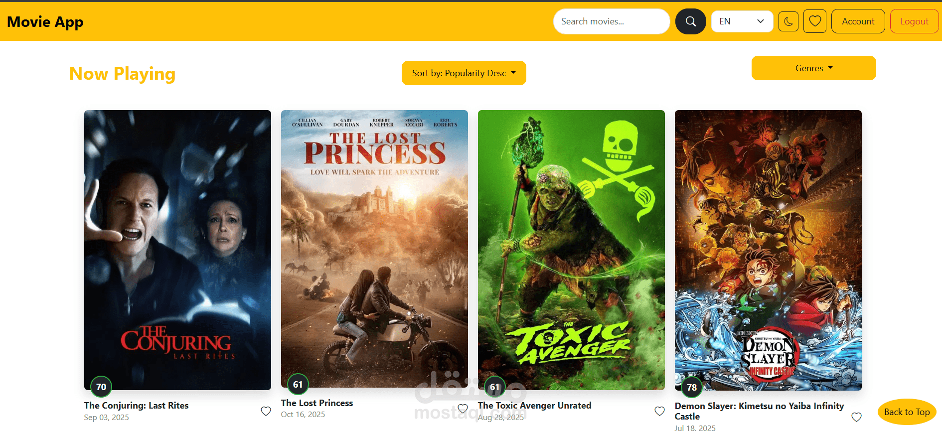 Movie App(Angular)