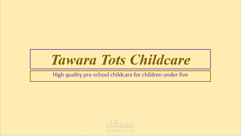 باوربوينت عن Tawara Tots Childcare
