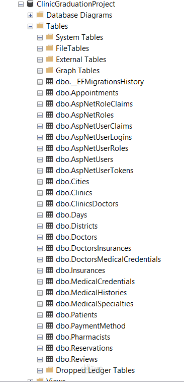 تصميم قاعدة بيانات نظام إدارة العيادات (Clinic Management Database Design)