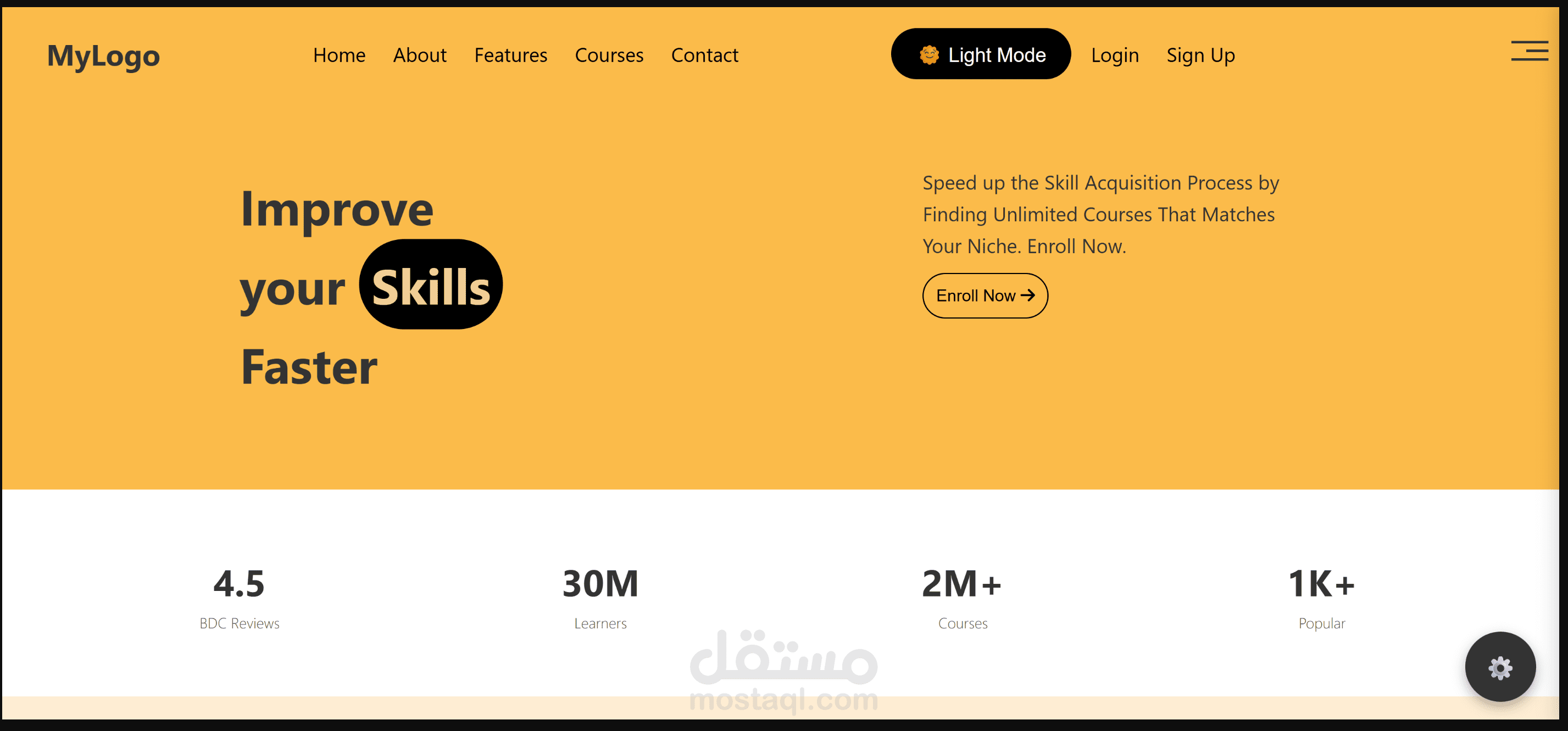 ThemeFlexUI — قالب واجهة مستخدم لمنصّات التعليم الإلكترونية