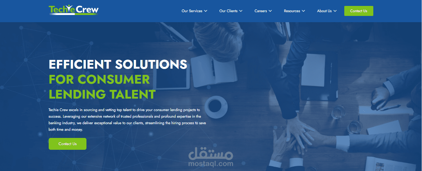 تطوير موقع شركة توظيف في مجال تكنولوجيا المعلومات وتحسين السيو