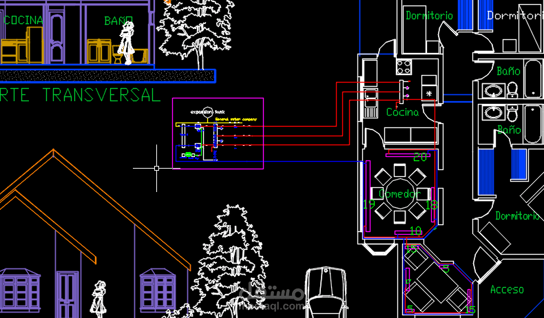 تصميم نظام تدفئة ب المشعات لغرفتين فقط في منزل ريفي