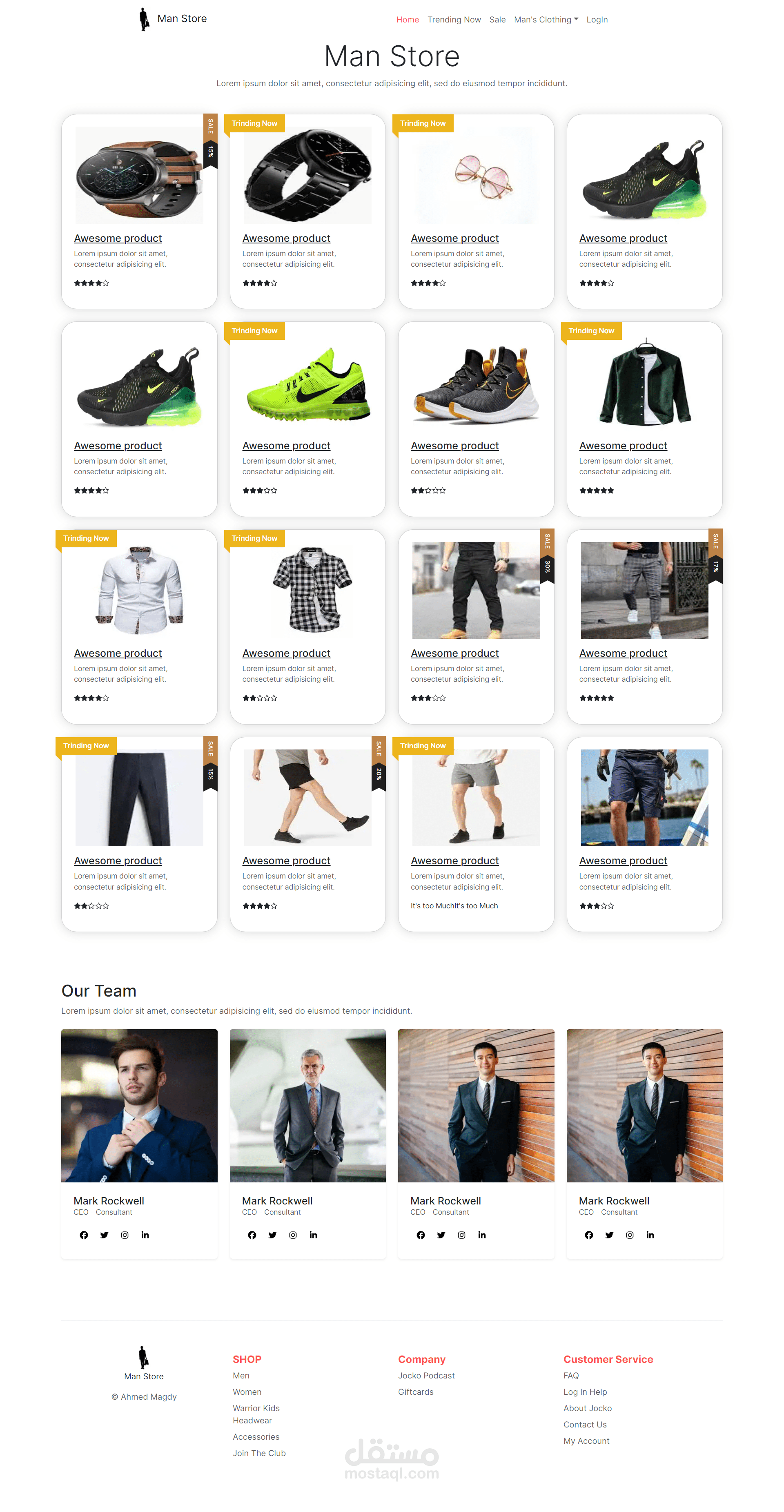 Clothes Store - E-commerce Website