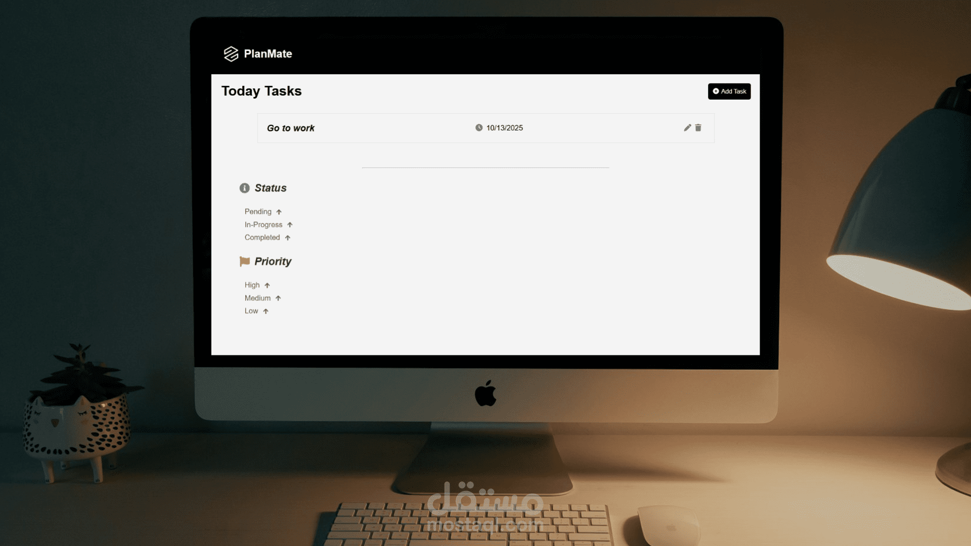 PlanMate – تطوير نظام إدارة المهام