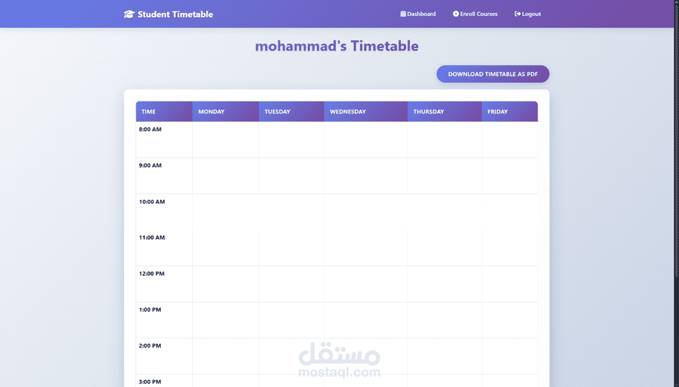 Timetable Management System