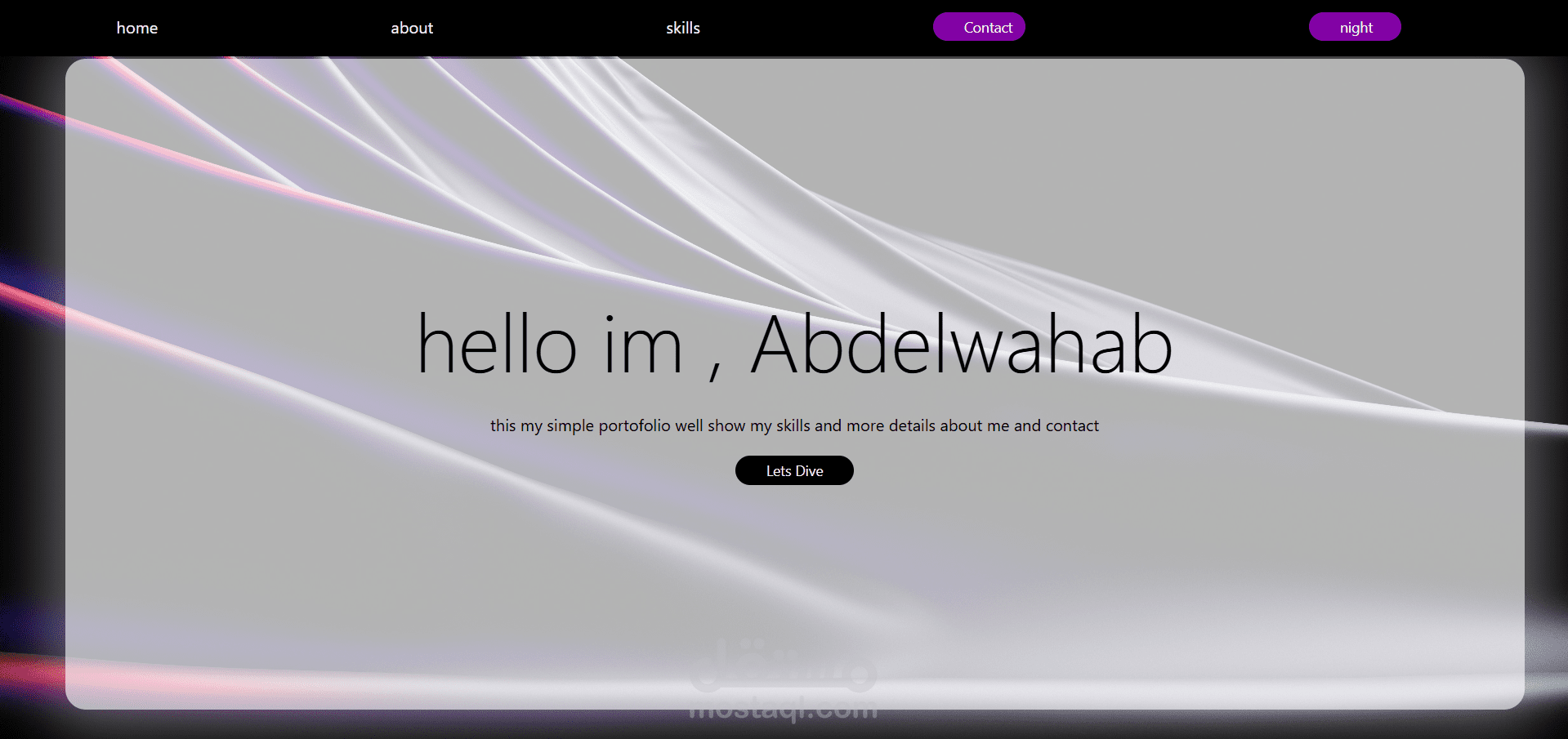 البورتفوليو الخاص بي للتعمق اكثر في مهاراتي و مشاريعي
