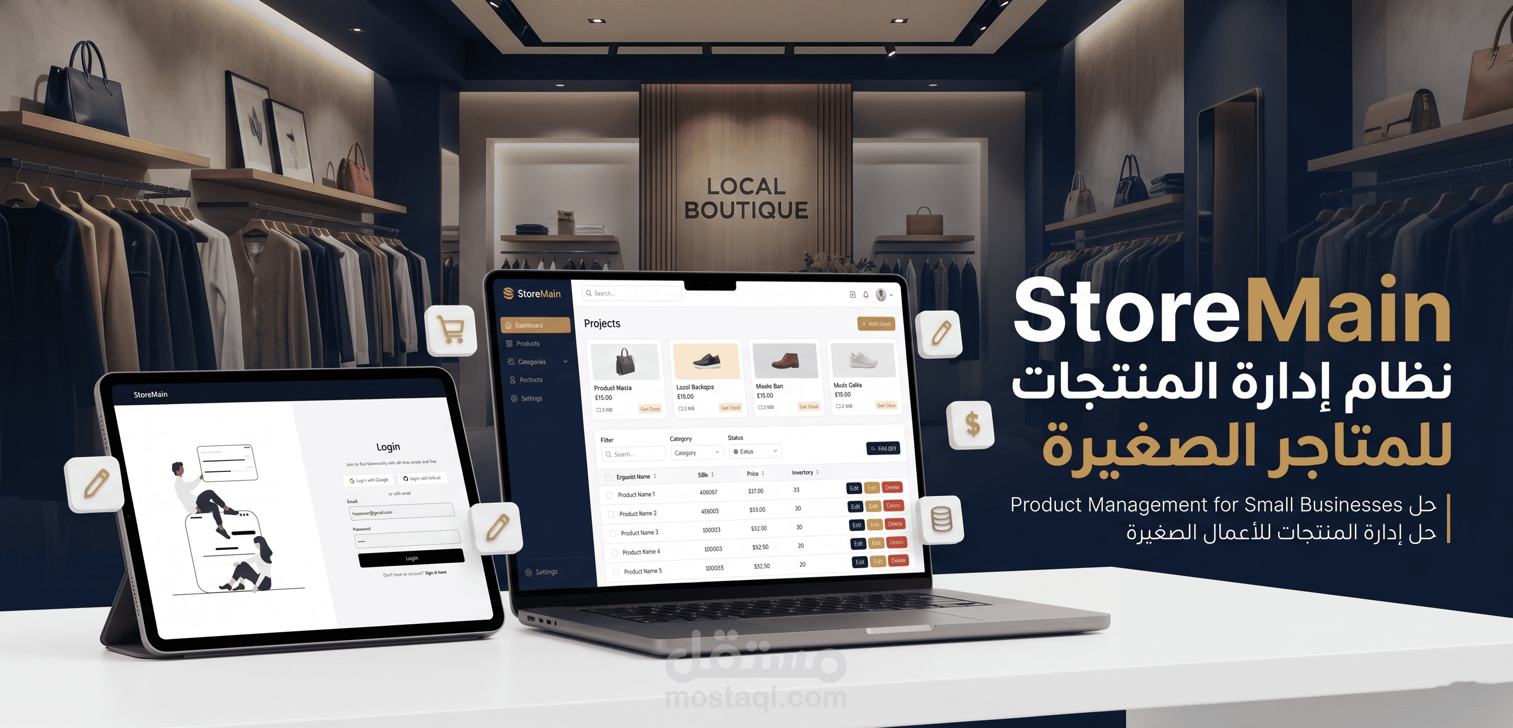 StoreMain هو نظام لإدارة المنتجات مصمم لمساعدة الأعمال الصغيرة أو البائعين
