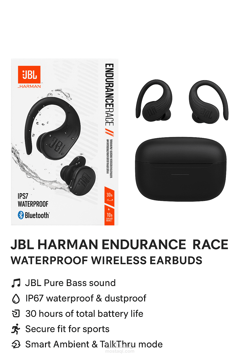 JBL Harman Endurance Race Waterproof Wireless Earbuds