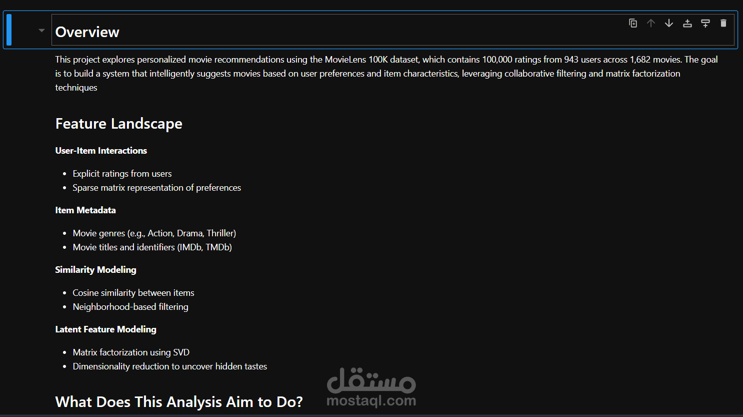 Movie Recommendation System Description