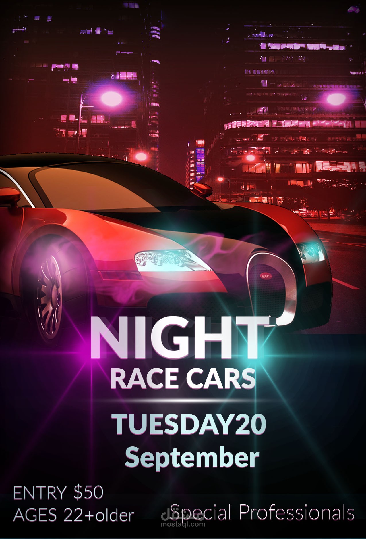 Flyer for racing cars