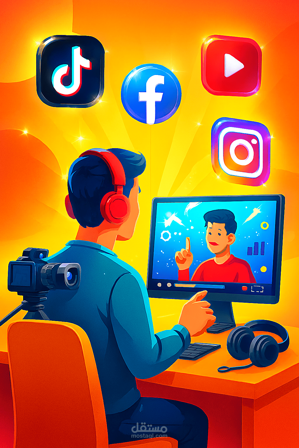 تصميم فيديو بعدة لغات