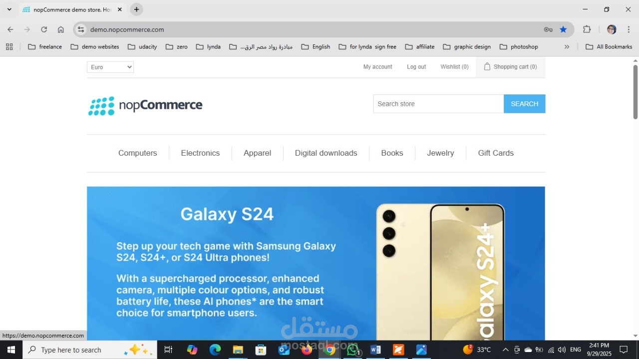 writing log in testcase for nop commerce demo