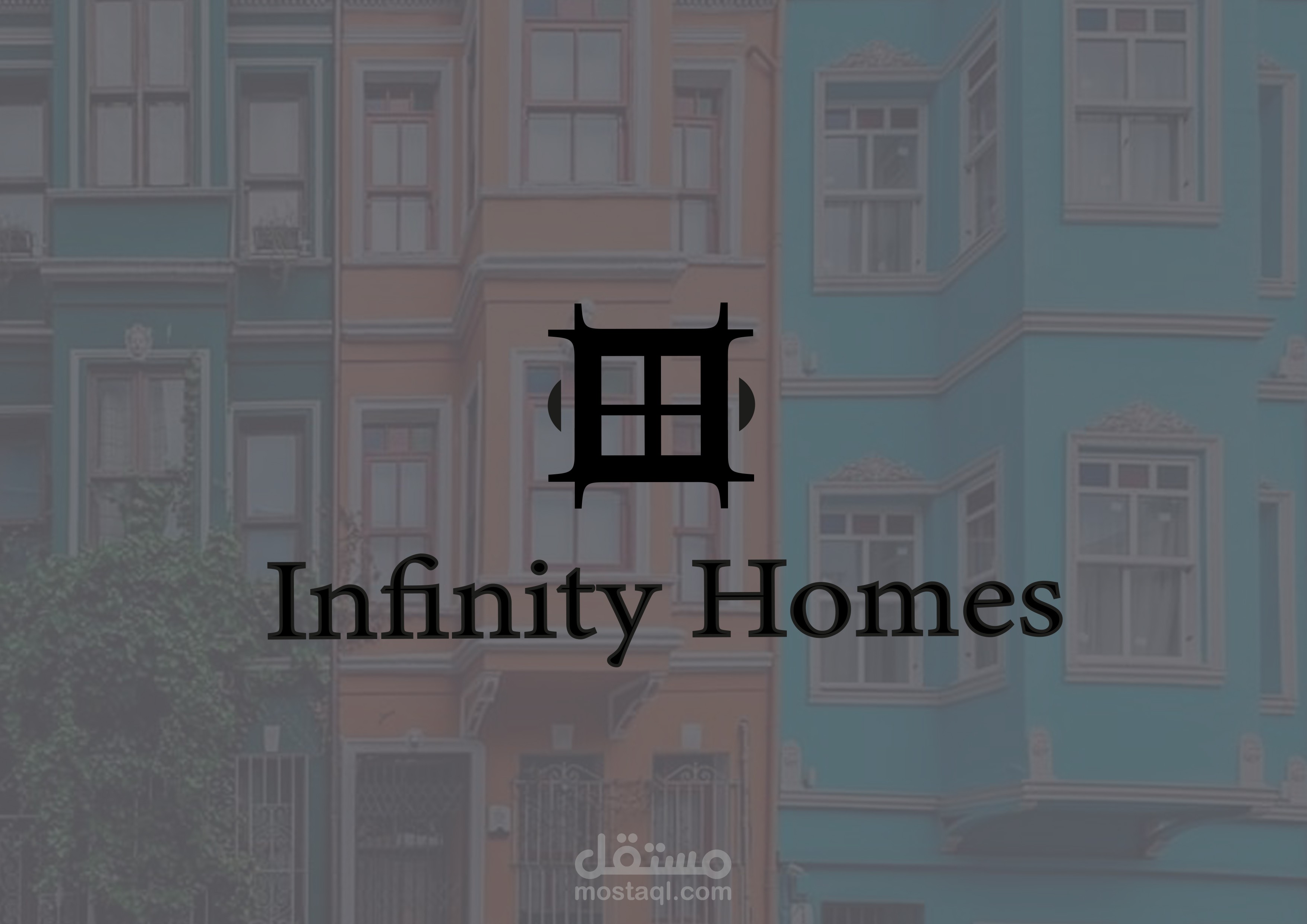 تصميم هويه بصريه كامله لشركه infinity homes   العقاريه