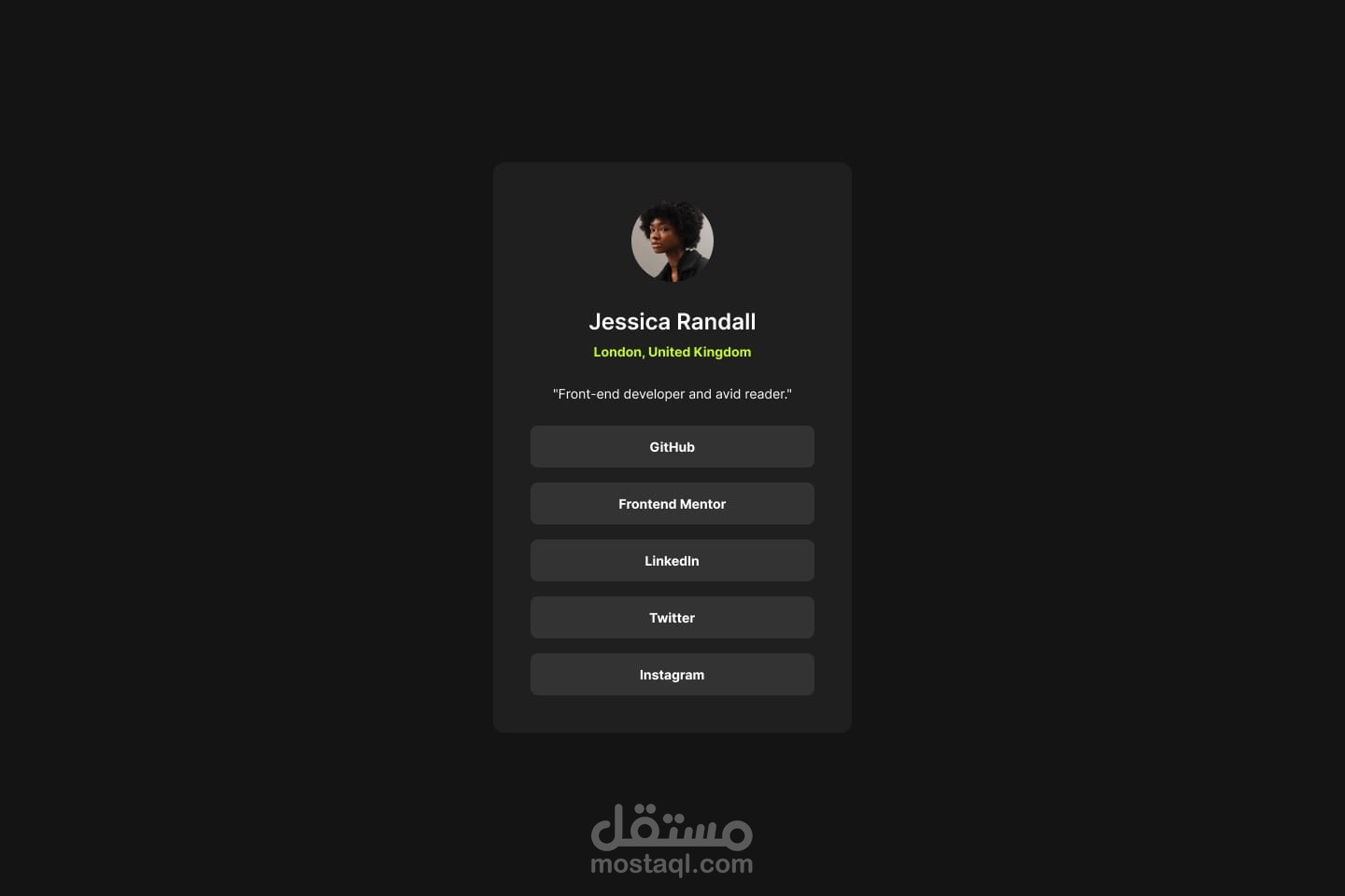 Profile card