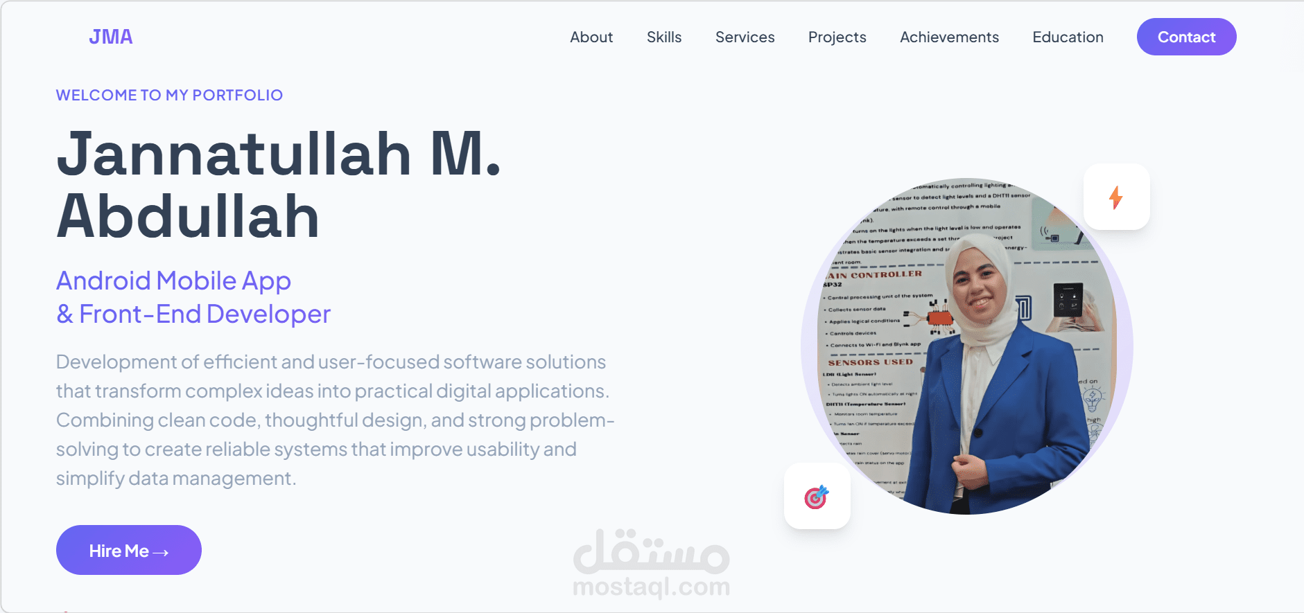 تصميم وتطوير بورتفوليو - Portfolio شخصي احترافي