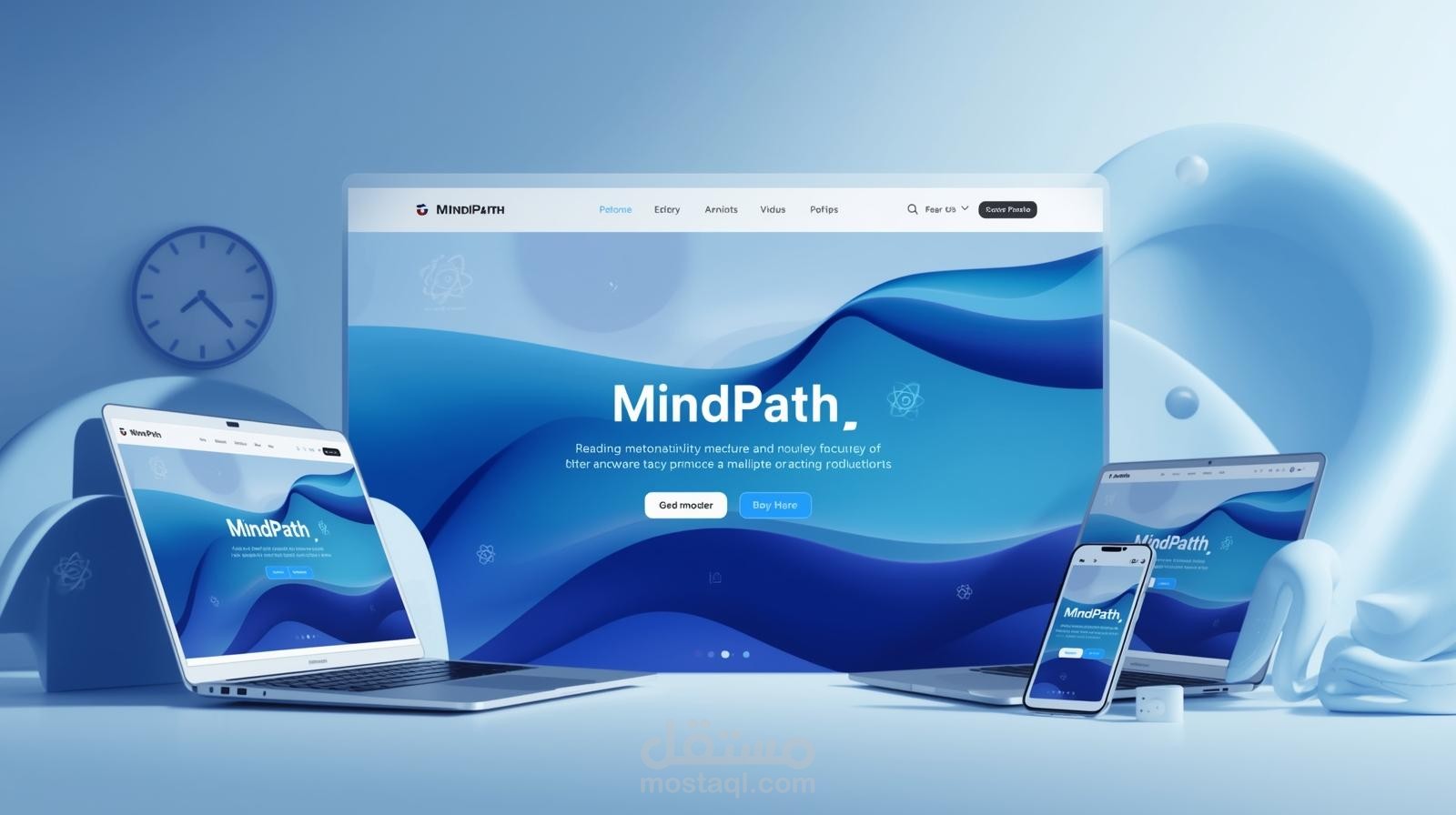 مشروع MindPath – صفحة هبوط لتطبيق إنتاجية وتركيز