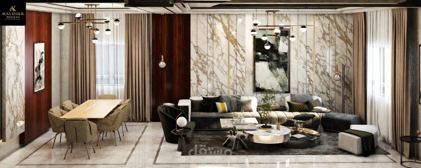 تصميم شقة مودرن