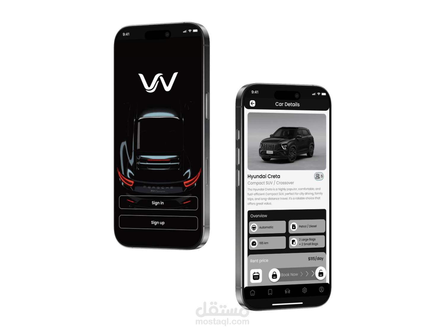 Cart rent app design