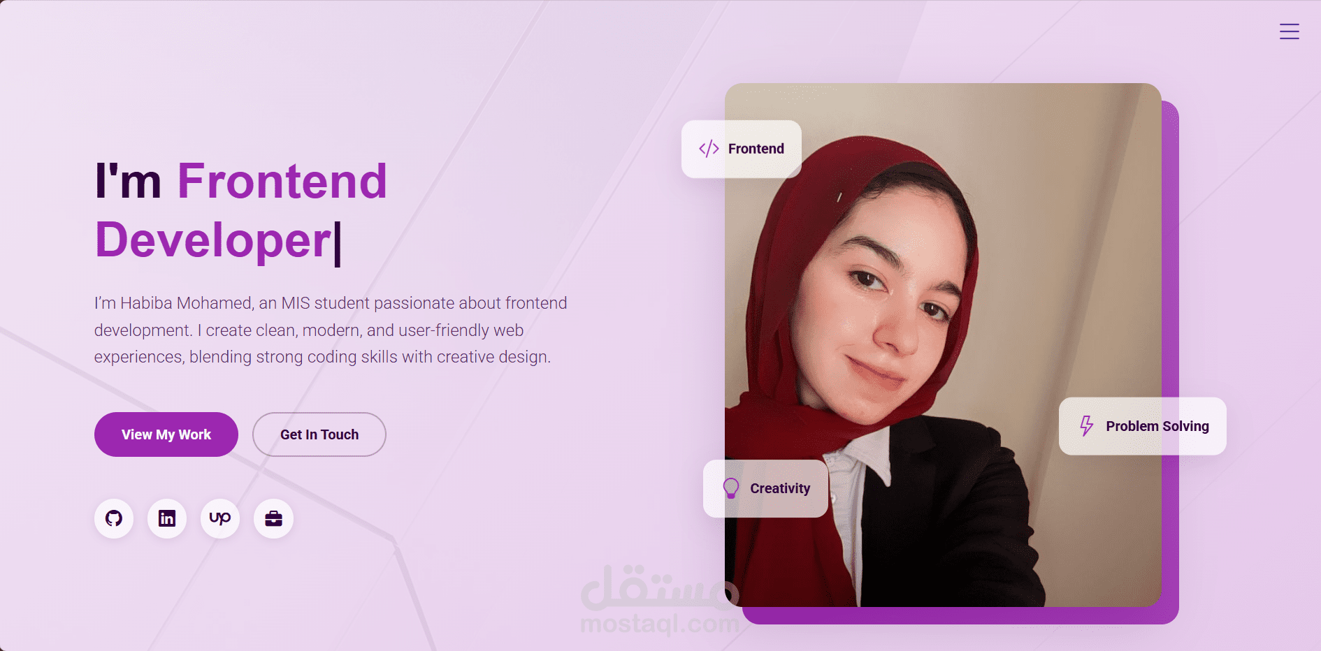 خدمة تصميم بورتفوليو مميز يساعدك في إبراز أعمالك واحترافك
